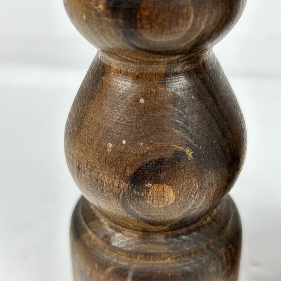 Vintage Lobeco Salt & Pepper Shaker Mill Japan 9" Wooden Spindle Farmhouse - Picture 10 of 13